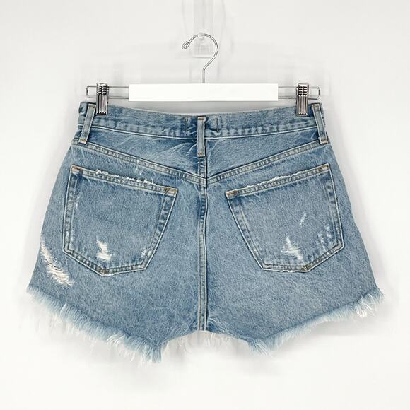 AGOLDE Parker Vintage Cutoff Denim Shorts Swapmeet Light Wash Size 26 - Picture 5 of 5
